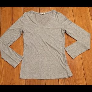 Bozzolo Basic V-Neck Soft Long Sleeve T Shirt